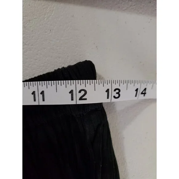 Vintage 90s Y2K Maxi Skirt One Size Black Ruffle Tiered Witchy Goth Whimsigoth - Picture 8 of 11